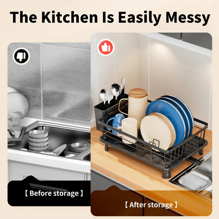 Metal Dish Drying Rack Multifunctional Space Saving Dish Storage | Bowlift