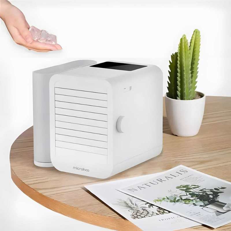 MicroCool Mini Air Conditioner Portable Evaporative Swamp Cooler with 1000ml Water Tank | Bowlift
