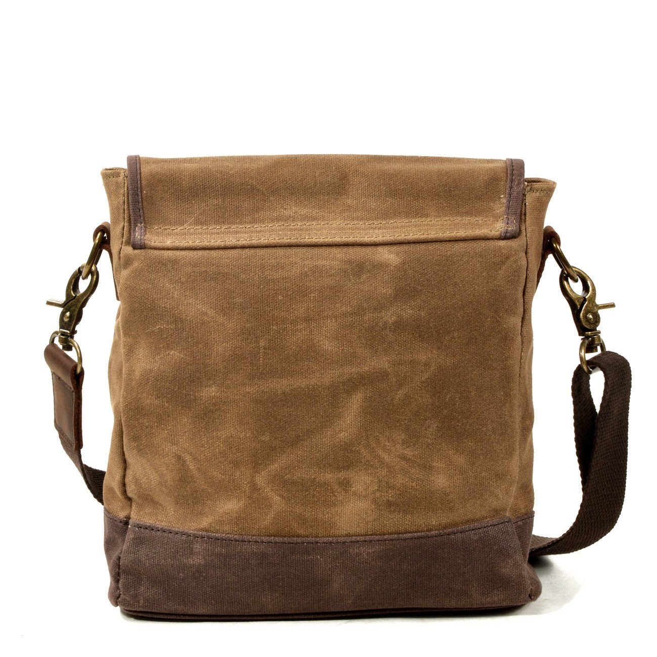 BowLift | HorizonPath - Compact Vintage Shoulder Bag - High-Quality Waxed Cotton and Full-Grain Leather