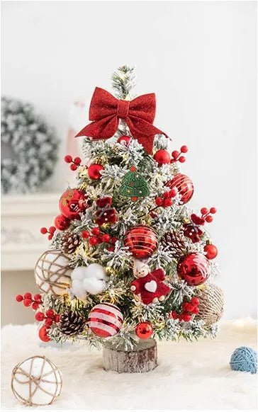 BowLift | Mini Tabletop Christmas Tree with LED Lights – 45CM Festive Decor for Home, Office & Parties