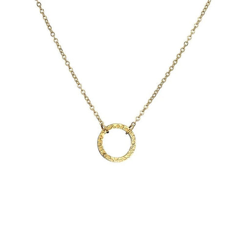 BowLift | Minimal Textured Circle Necklace