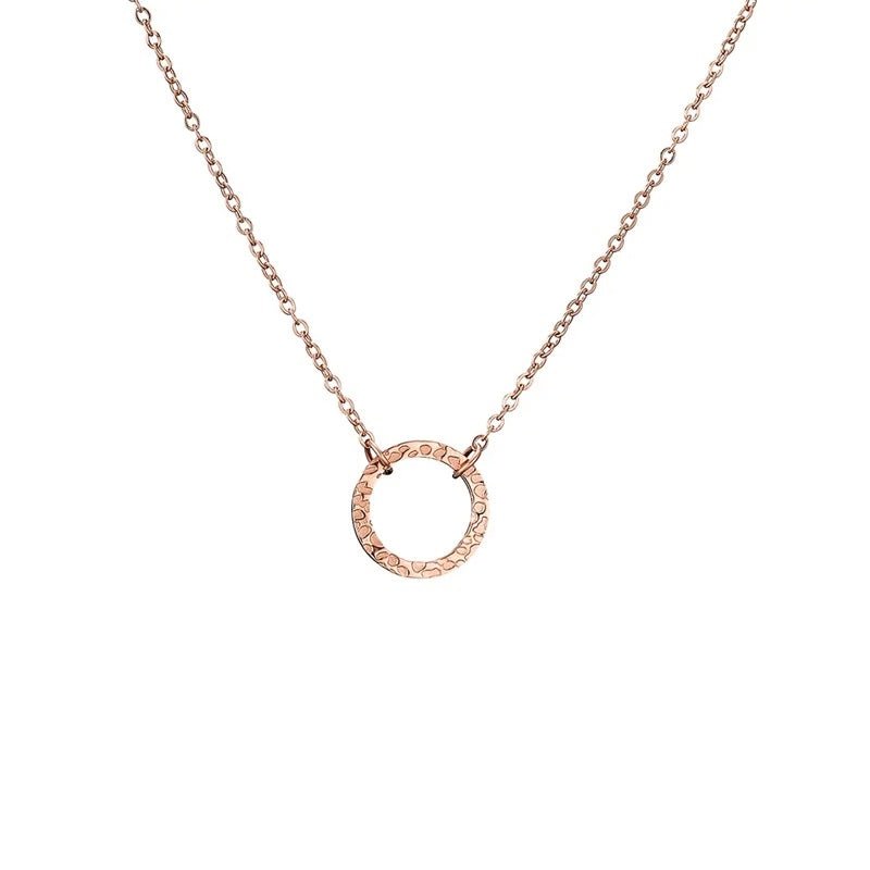 BowLift | Minimal Textured Circle Necklace
