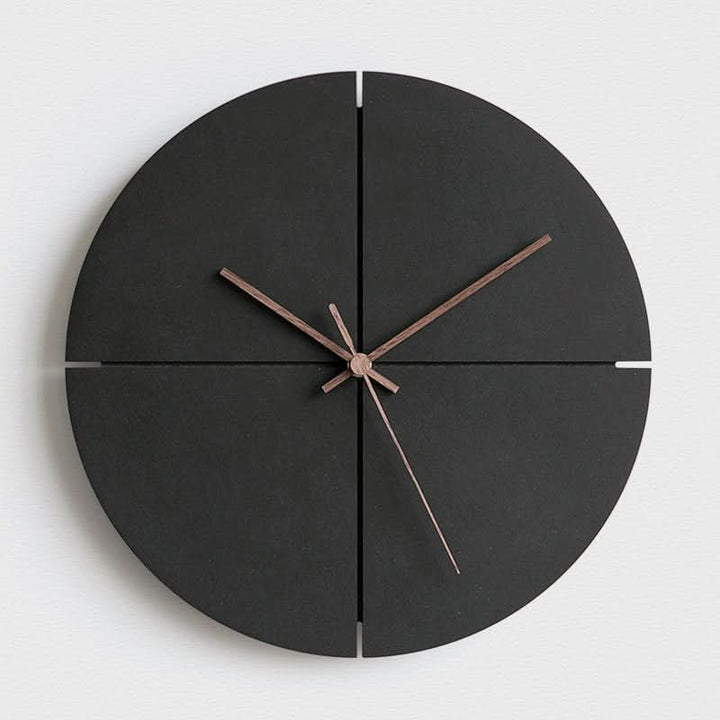 BowLift | Silent Modern Wall Clock – 12" Decorative MDF Design