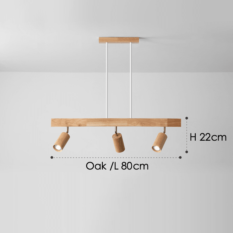 Wooden Ceiling Lamp Adjustable with Warm Light and Minimalist Design | Bowlift