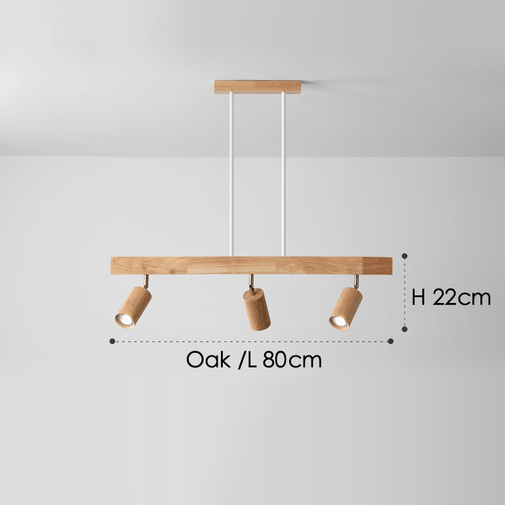Wooden Ceiling Lamp Adjustable with Warm Light and Minimalist Design | Bowlift