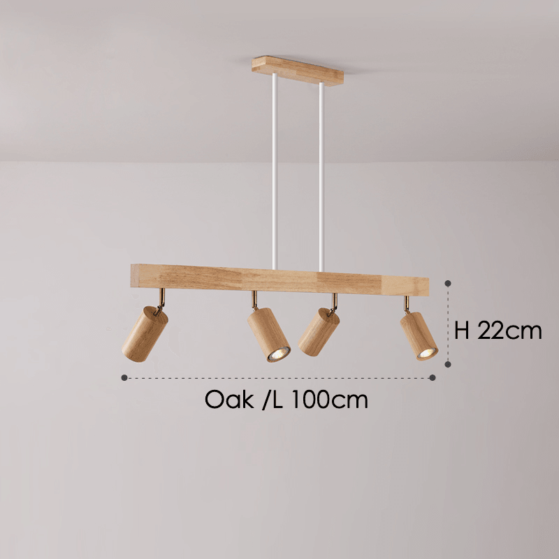 Wooden Ceiling Lamp Adjustable with Warm Light and Minimalist Design | Bowlift