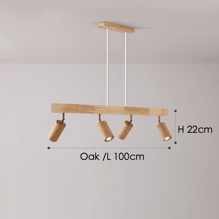 Wooden Ceiling Lamp Adjustable with Warm Light and Minimalist Design | Bowlift