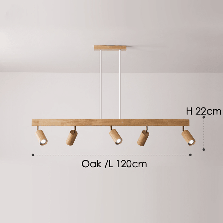 Wooden Ceiling Lamp Adjustable with Warm Light and Minimalist Design | Bowlift