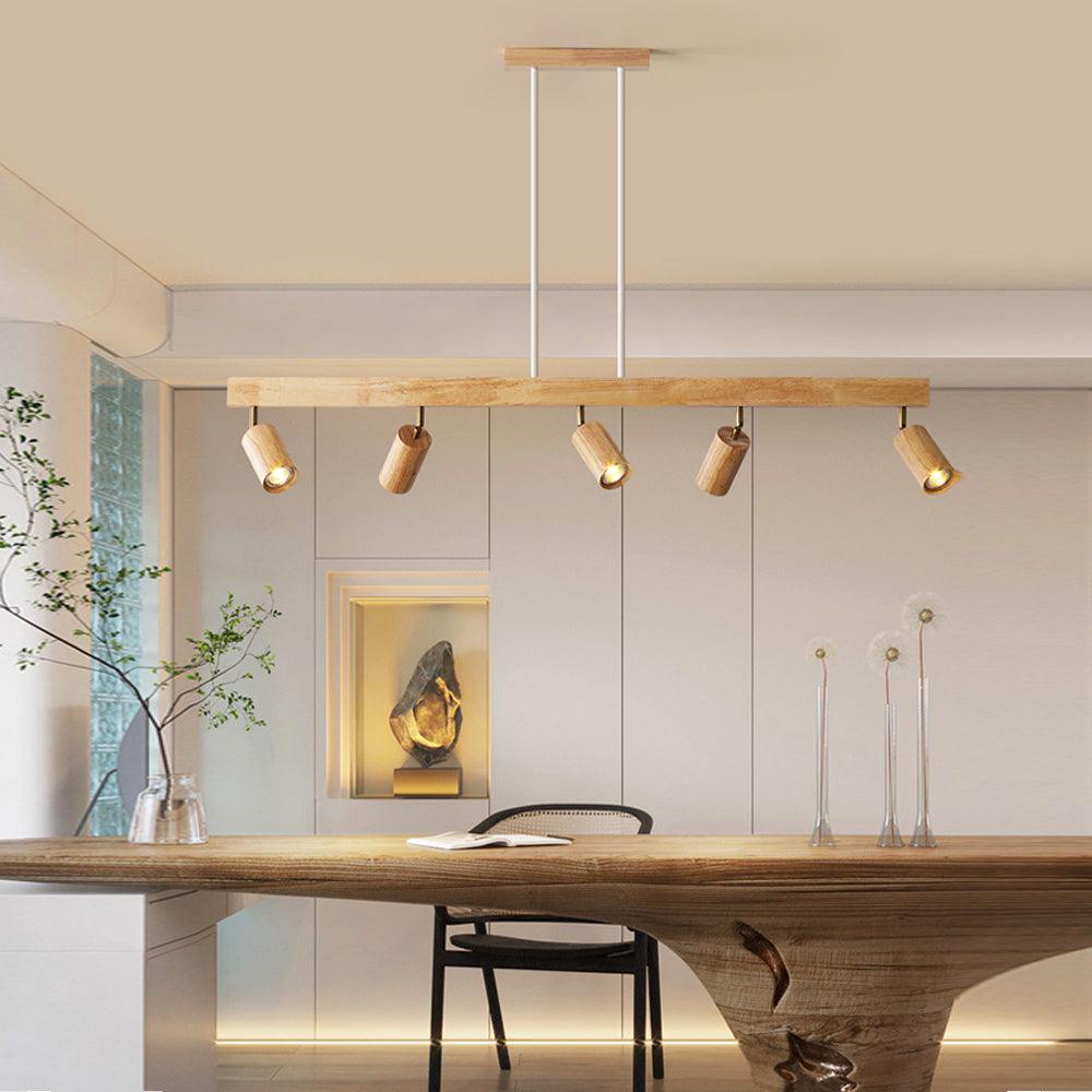 BowLift | Adjustable Wooden Ceiling Lamp Minimalist Solid Wood