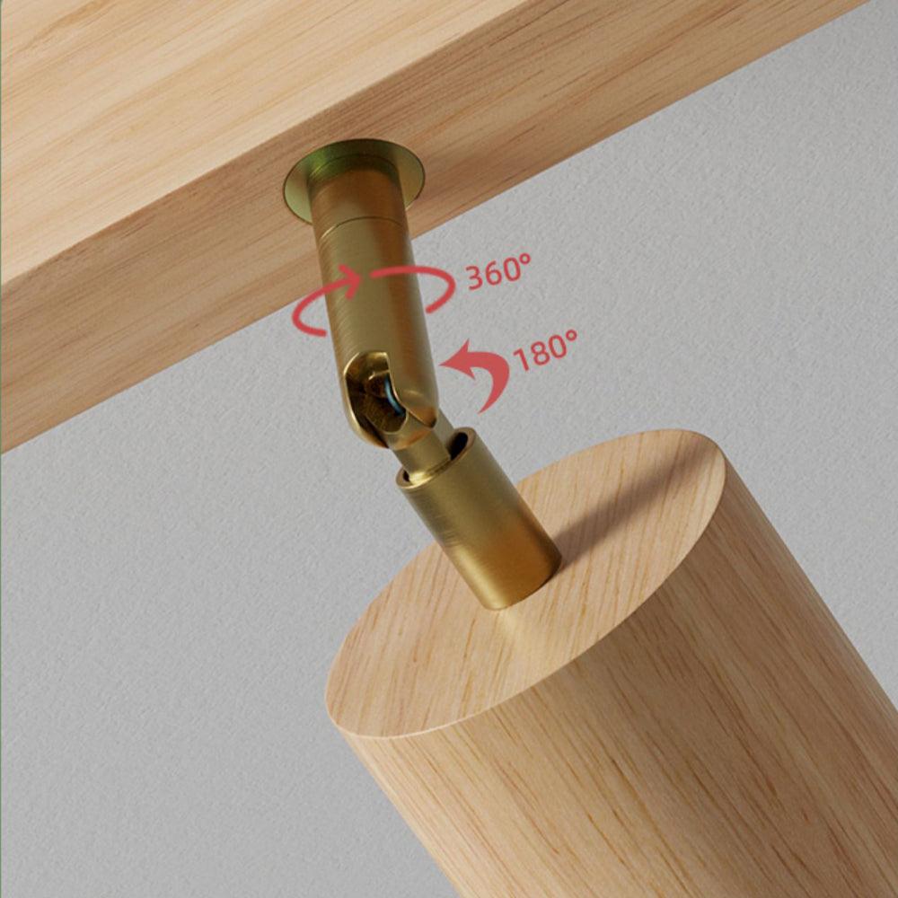 BowLift | Adjustable Wooden Ceiling Lamp Minimalist Solid Wood