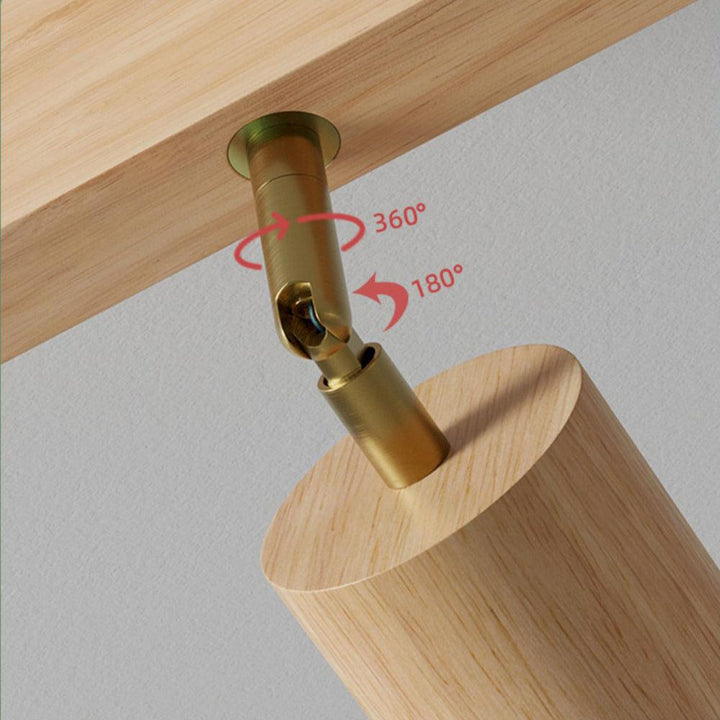 Wooden Ceiling Lamp Adjustable with Warm Light and Minimalist Design | Bowlift