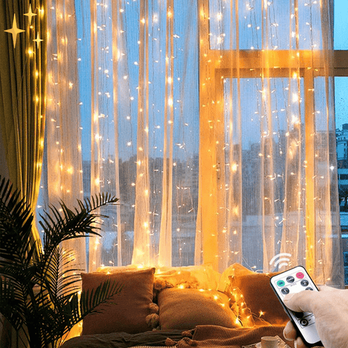 BowLift | Curtain lamp with remote control and movable light for a warm, safe atmosphere at home