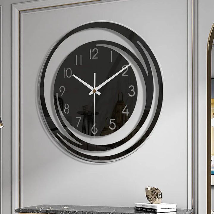 BowLift | Modern Black Wall Clock in Acrylic - ScandiTime