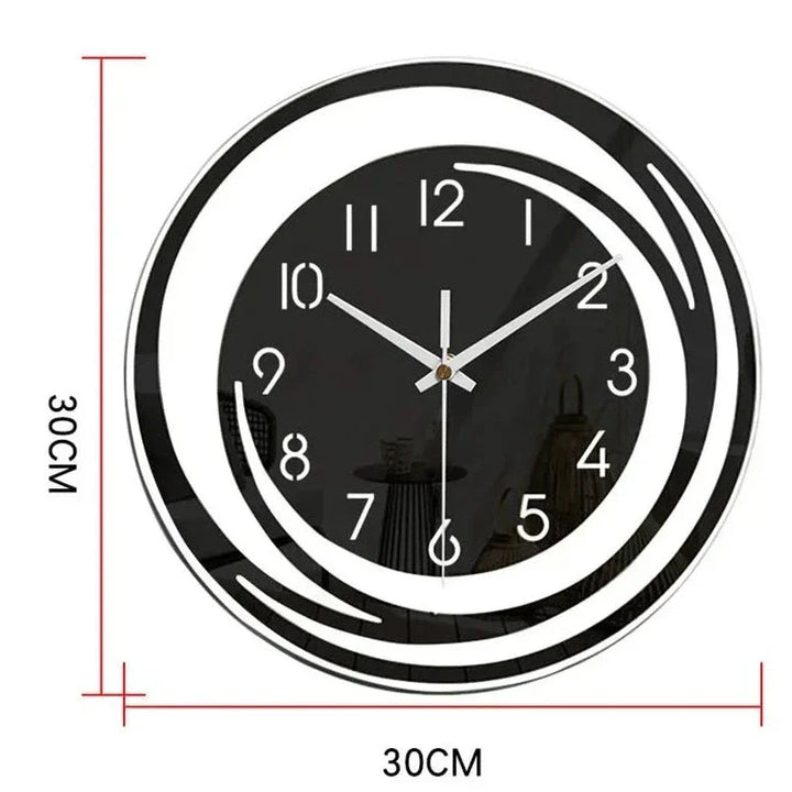 BowLift | Modern Black Wall Clock in Acrylic - ScandiTime