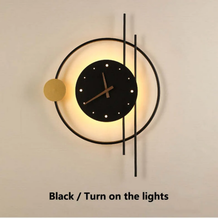BowLift | Modern LED wall clock lamp - Chronos
