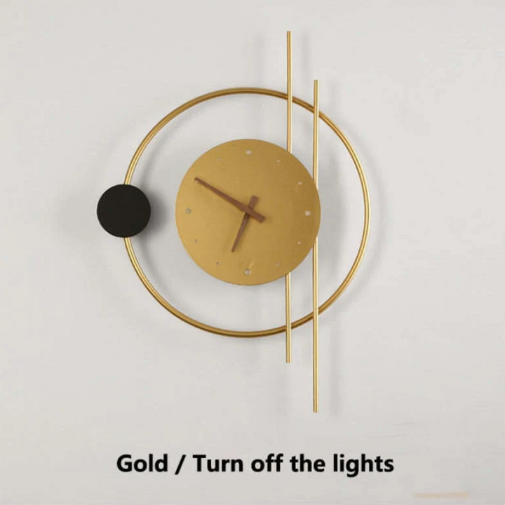 BowLift | Modern LED wall clock lamp - Chronos