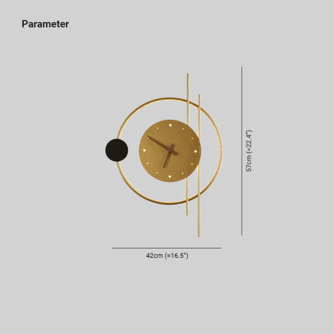 BowLift | Modern LED wall clock lamp - Chronos