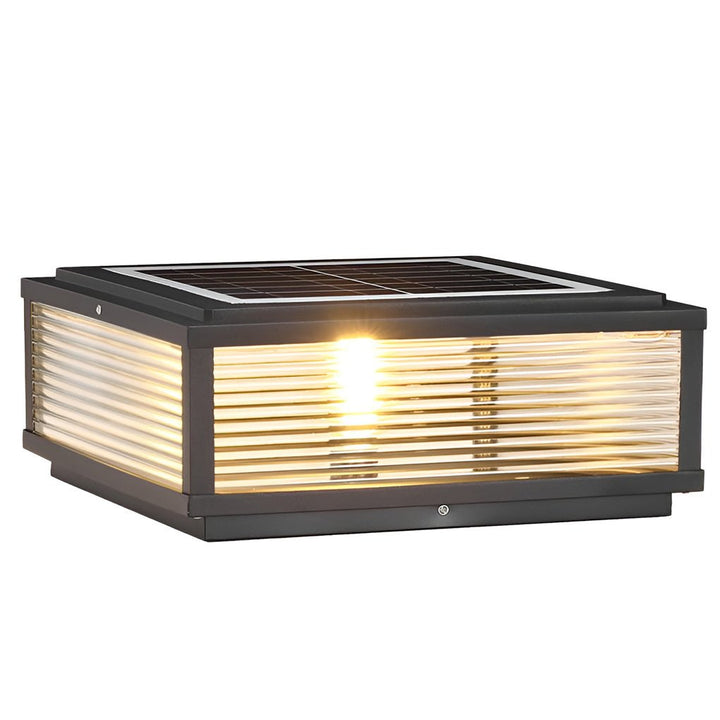 BowLift | Decorative Post Lamp with Square Glass Shade