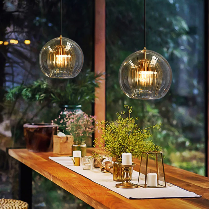 BowLift | Modern Spherical LED Pendant Light - Aurora Sphere