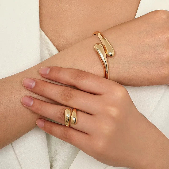 BowLift | Modern Wrap Choker Necklace, Bracelet, Ring Set