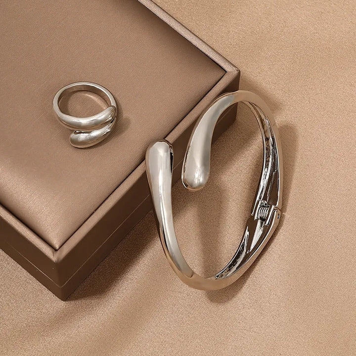 BowLift | Modern Wrap Choker Necklace, Bracelet, Ring Set