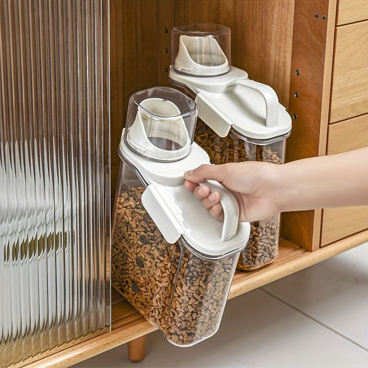 Moisture-Proof Pet Food Container with Measuring Cup - FreshBite Bowlift