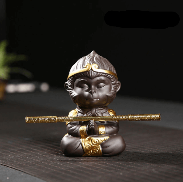 BowLift | Monkey King in Meditation Decorative Statue with Character