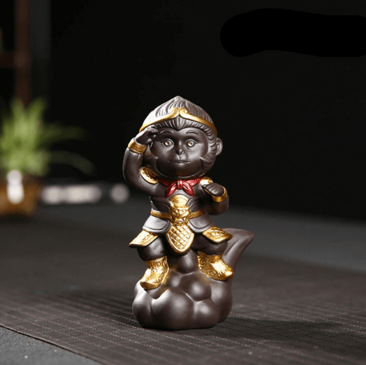 BowLift | Monkey King in Meditation Decorative Statue with Character