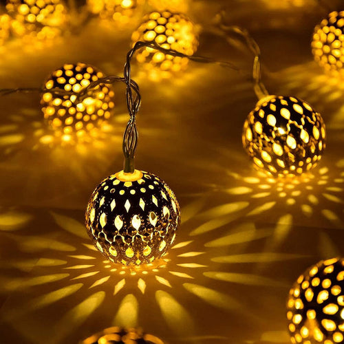 BowLift | Moroccan Style Waterproof Solar String Lights - SunGlow Strings