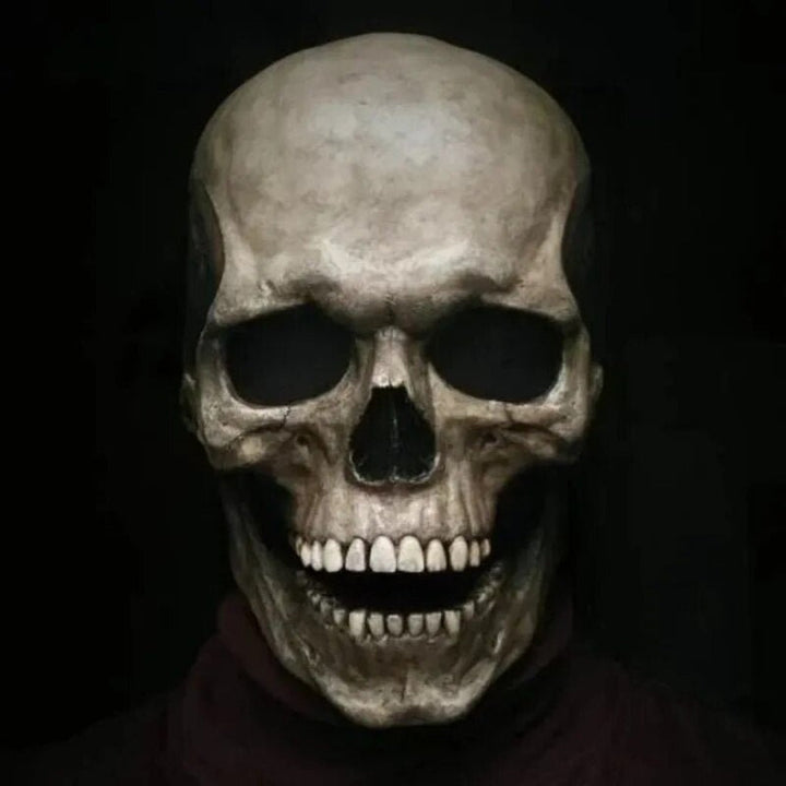 BowLift | Halloween Skull Mask with Movable Jaw Full Head Latex