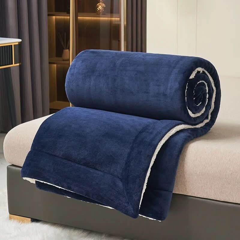BowLift | Reversible Sherpa Fleece Blanket for Bed and Sofa