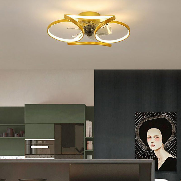 BowLift | Stylish LED Ceiling Fan with Remote and Floral Decoration