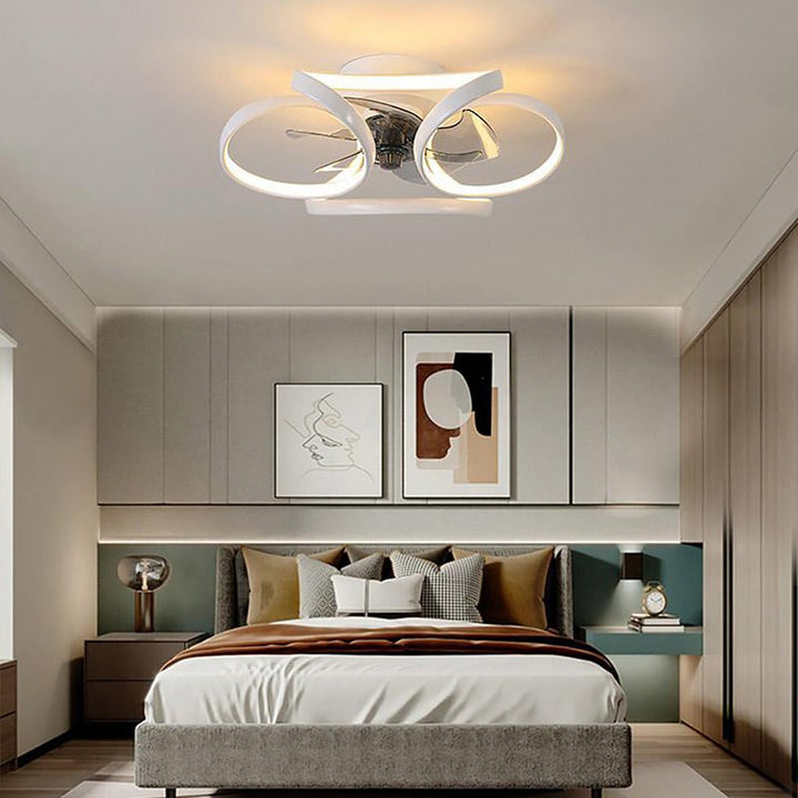 BowLift | Stylish LED Ceiling Fan with Remote and Floral Decoration