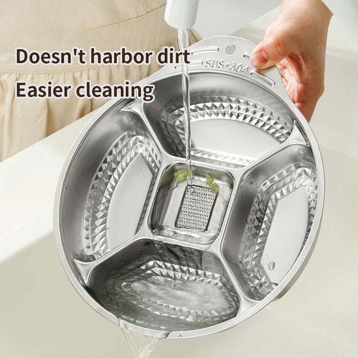 Multi-Function Stainless Steel Strainer Bowl and Draining Colander | Bowlift