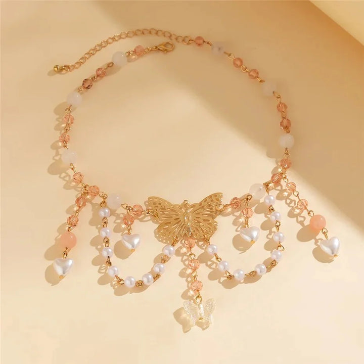 BowLift | Multi Layered Butterfly Heart Choker Necklace