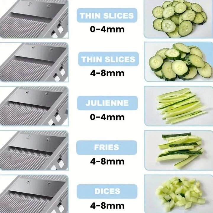 Multifunction Vegetable Cutter Adjustable Slicer Large Capacity Chopper | Bowlift