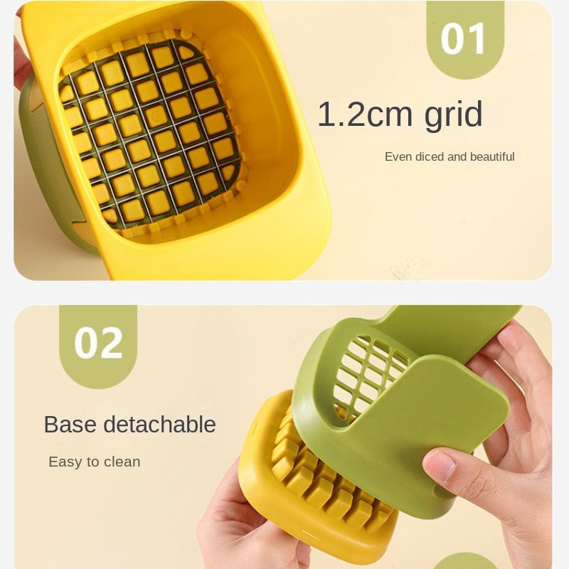 Multifunctional Vegetable Chopper Fries Cutter Hand Pressure Dicer | Bowlift