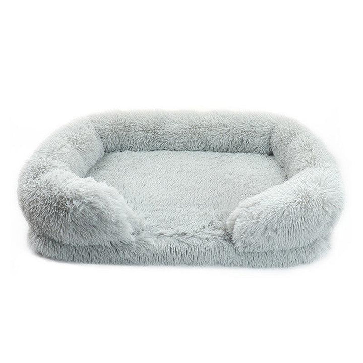 BowLift | Luxury Fluffy Dog Bed with Washable Cover – Gray