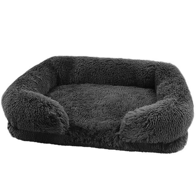 BowLift | Luxury Fluffy Dog Bed with Washable Cover – Gray