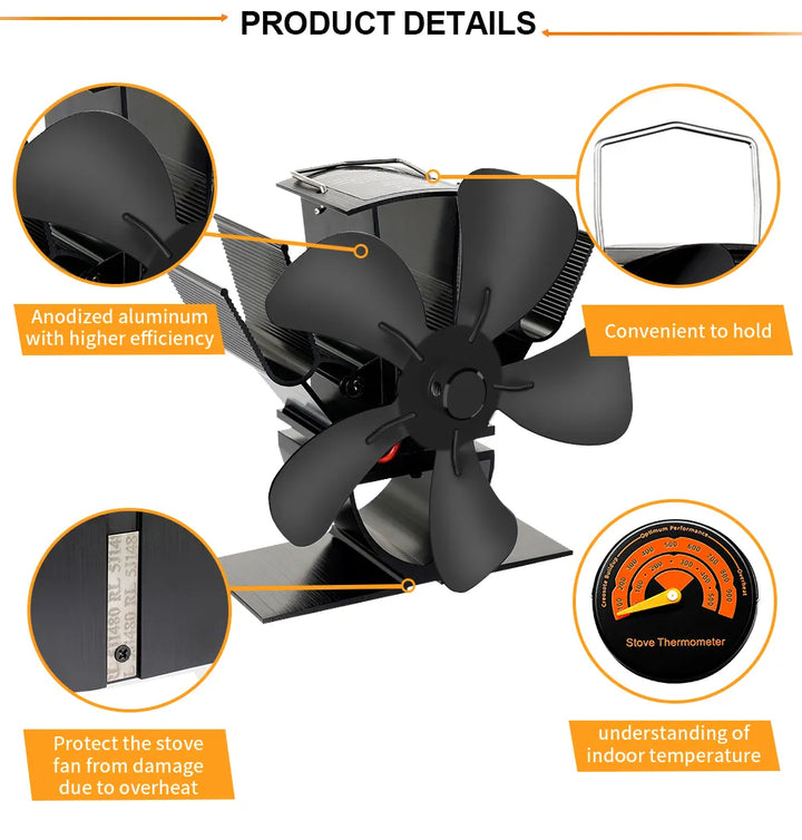 BowLift | Best Wood Burner Stove Fan for Log Burning Fire Stove