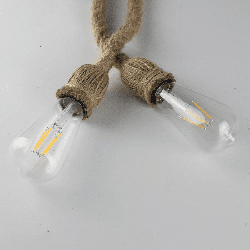 BowLift | Vintage Hemp Rope Pendant Light