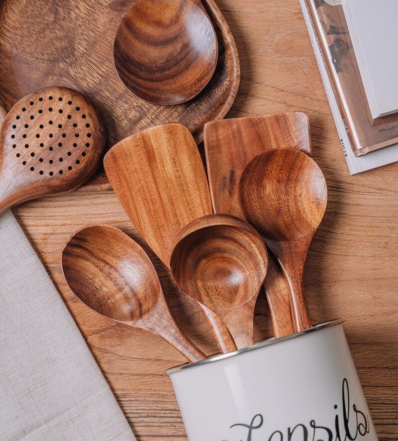 BowLift | Natural Wooden Kitchen Set - RustiCook