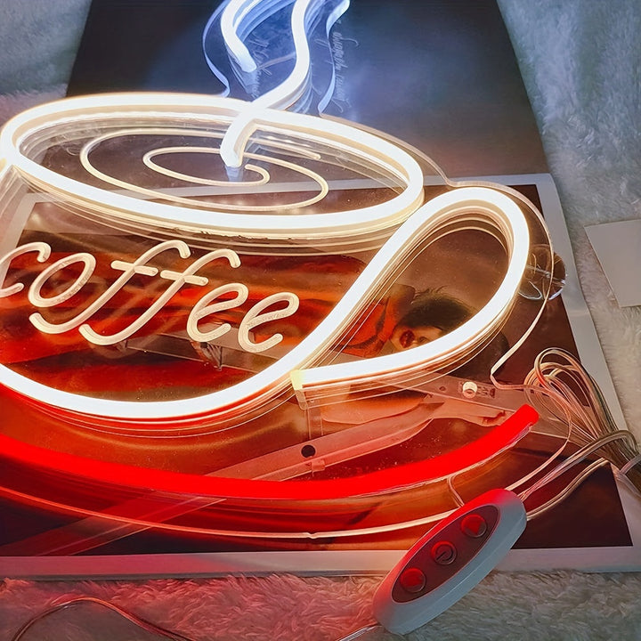 BowLift | Neon Coffee Lamp for Wall Decoration – Nina