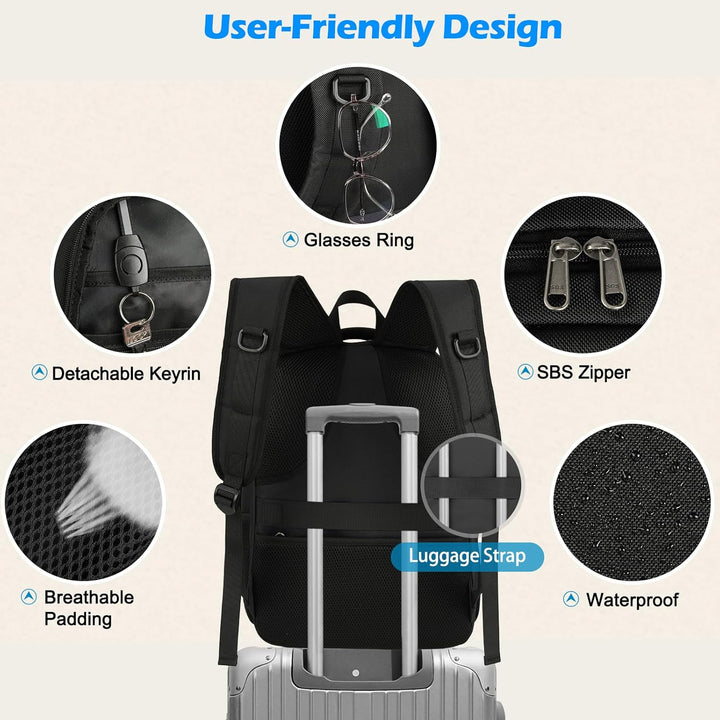 Waterproof Laptop & Lunch Backpack with USB Port – Multi-Compartment Travel Bag | Bowlift