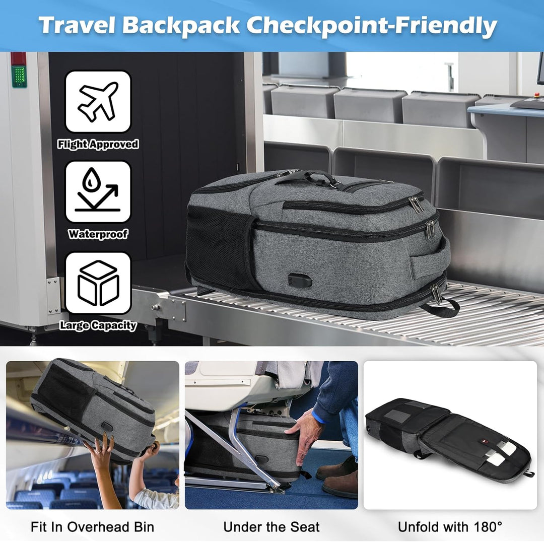 Waterproof Laptop & Lunch Backpack with USB Port – Multi-Compartment Travel Bag | Bowlift