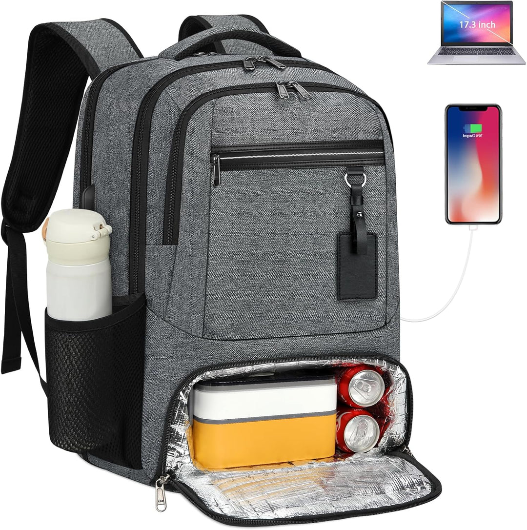 Waterproof Laptop & Lunch Backpack with USB Port – Multi-Compartment Travel Bag | Bowlift