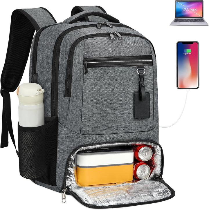 Waterproof Laptop & Lunch Backpack with USB Port – Multi-Compartment Travel Bag | Bowlift