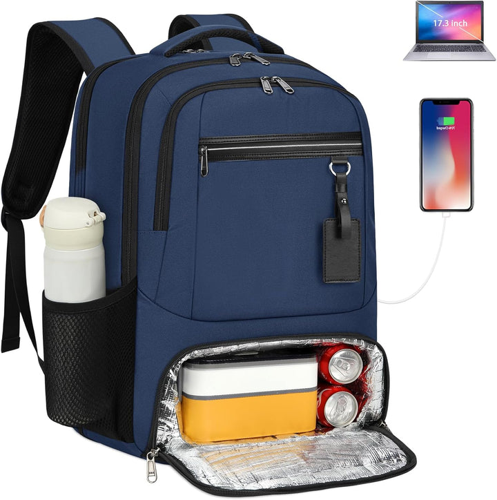 Waterproof Laptop & Lunch Backpack with USB Port – Multi-Compartment Travel Bag | Bowlift