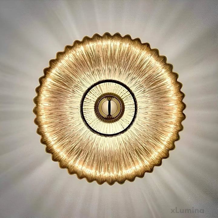 BowLift | – Glass with wavy light wall lamp
