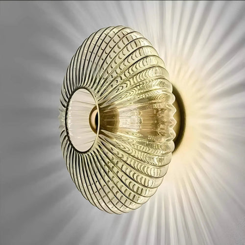 BowLift | – Glass with wavy light wall lamp
